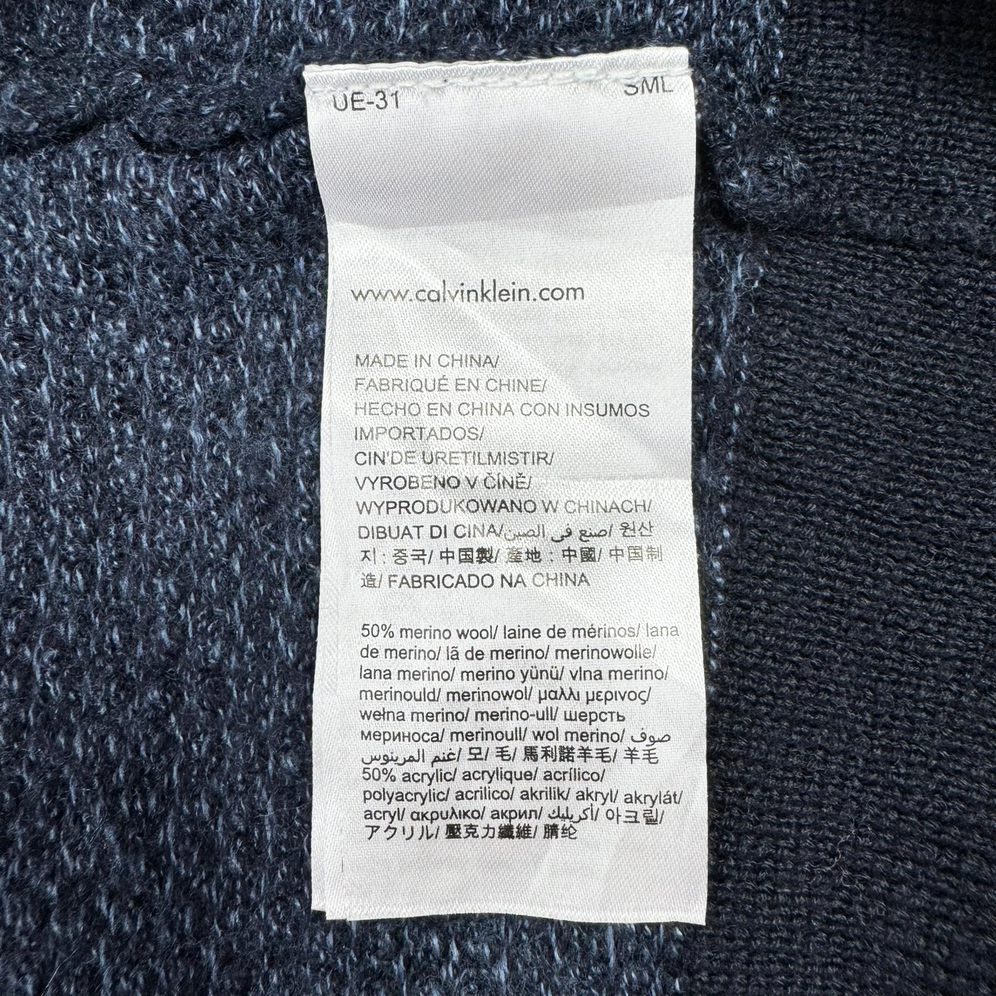 Pulover Calvin Klein 50% Lână - L