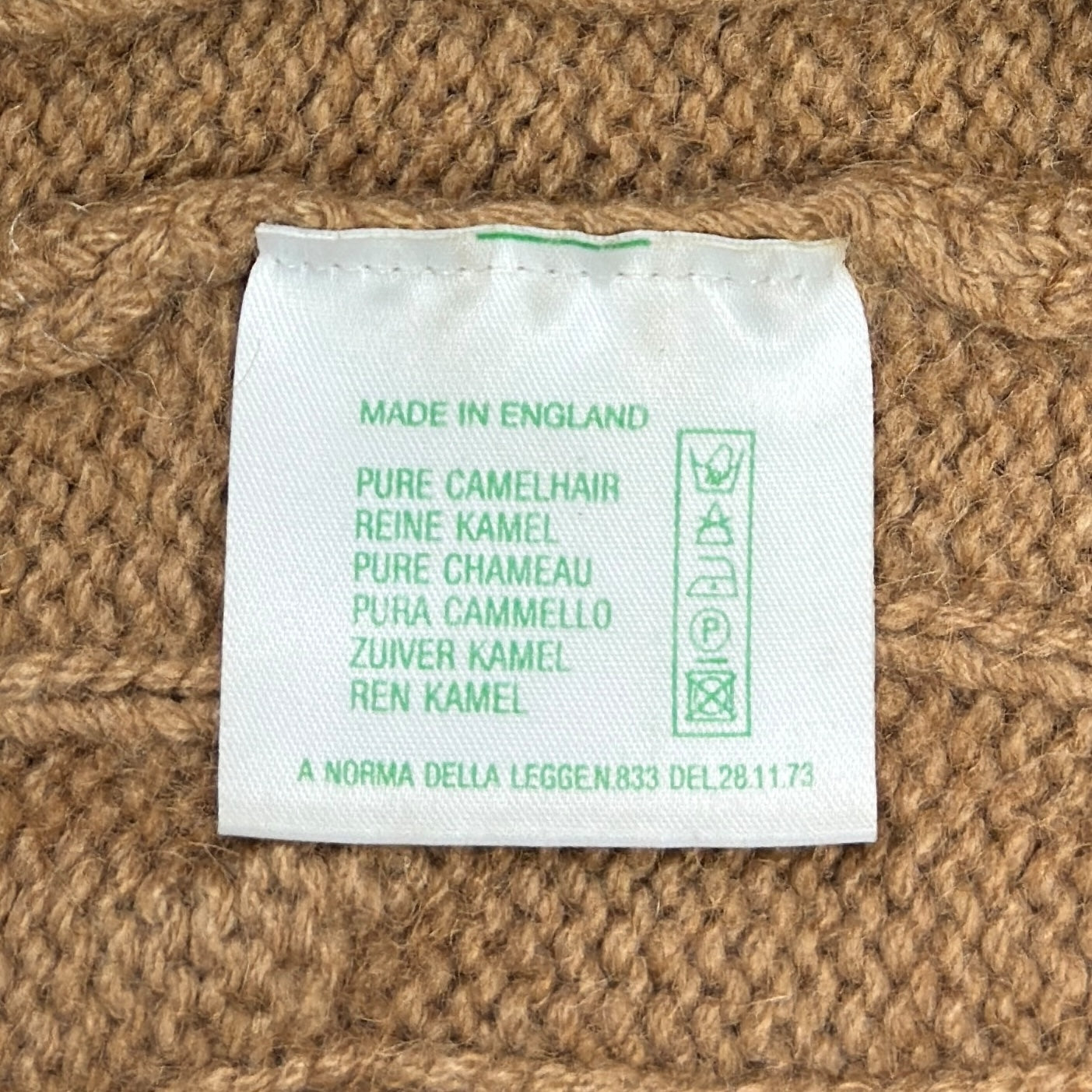 Cardigan Alan Paine Vintage 100% Păr De Cămilă - XL