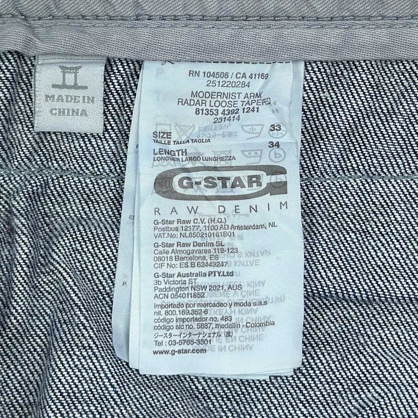 Blugi G-Star - W33/L34