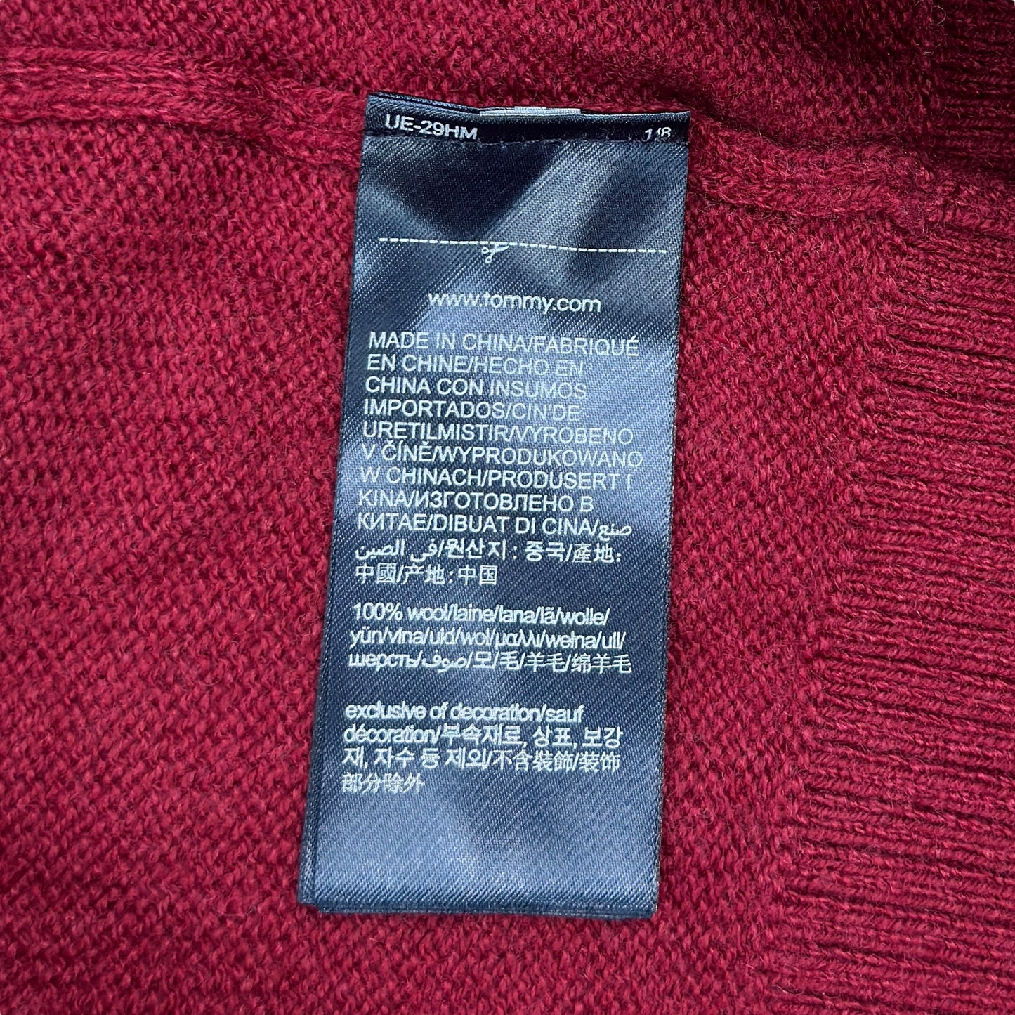 Pulover Tommy Hilfiger Femei 100% Lână - XXL