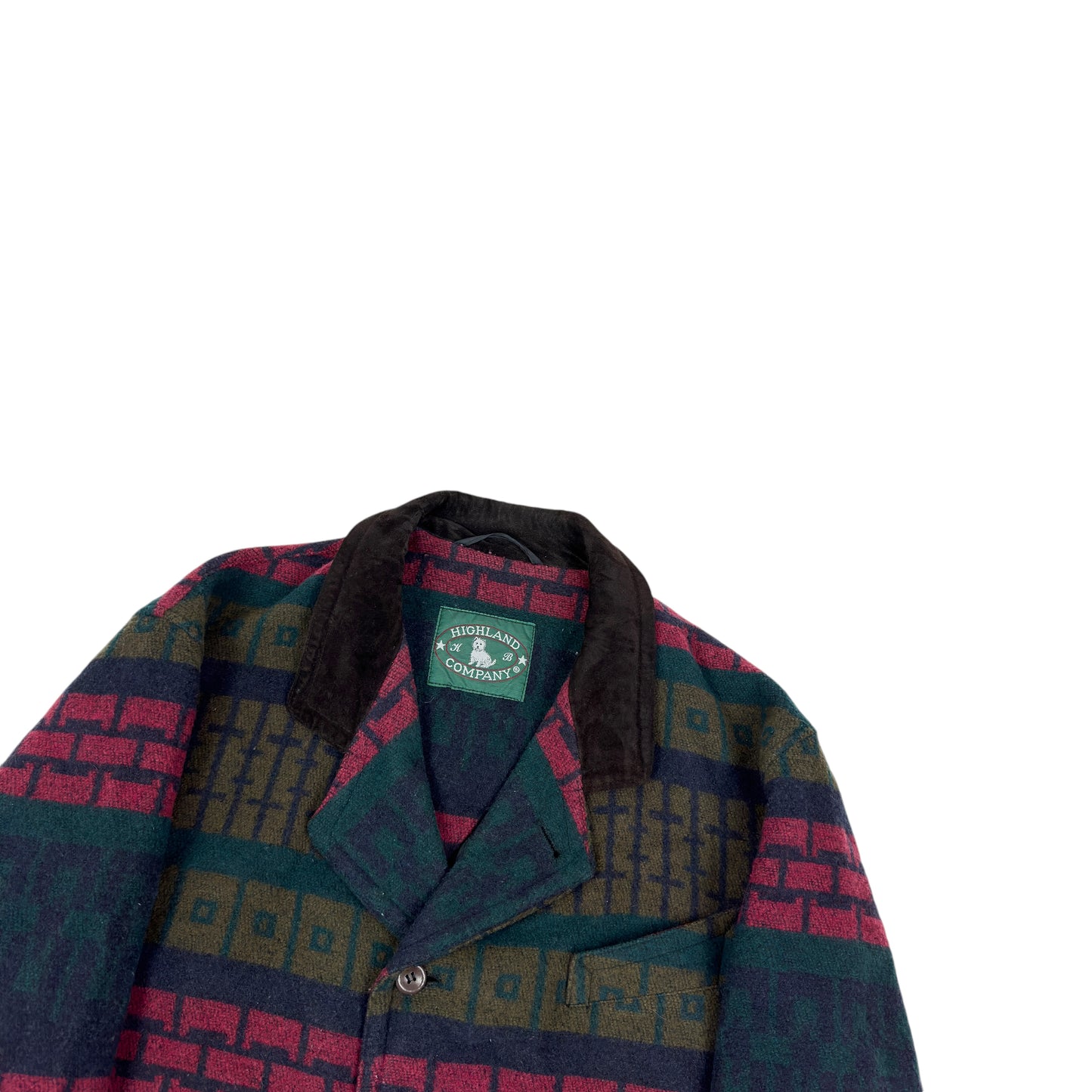 Palton Highland Company Vintage 80% Lână - XL