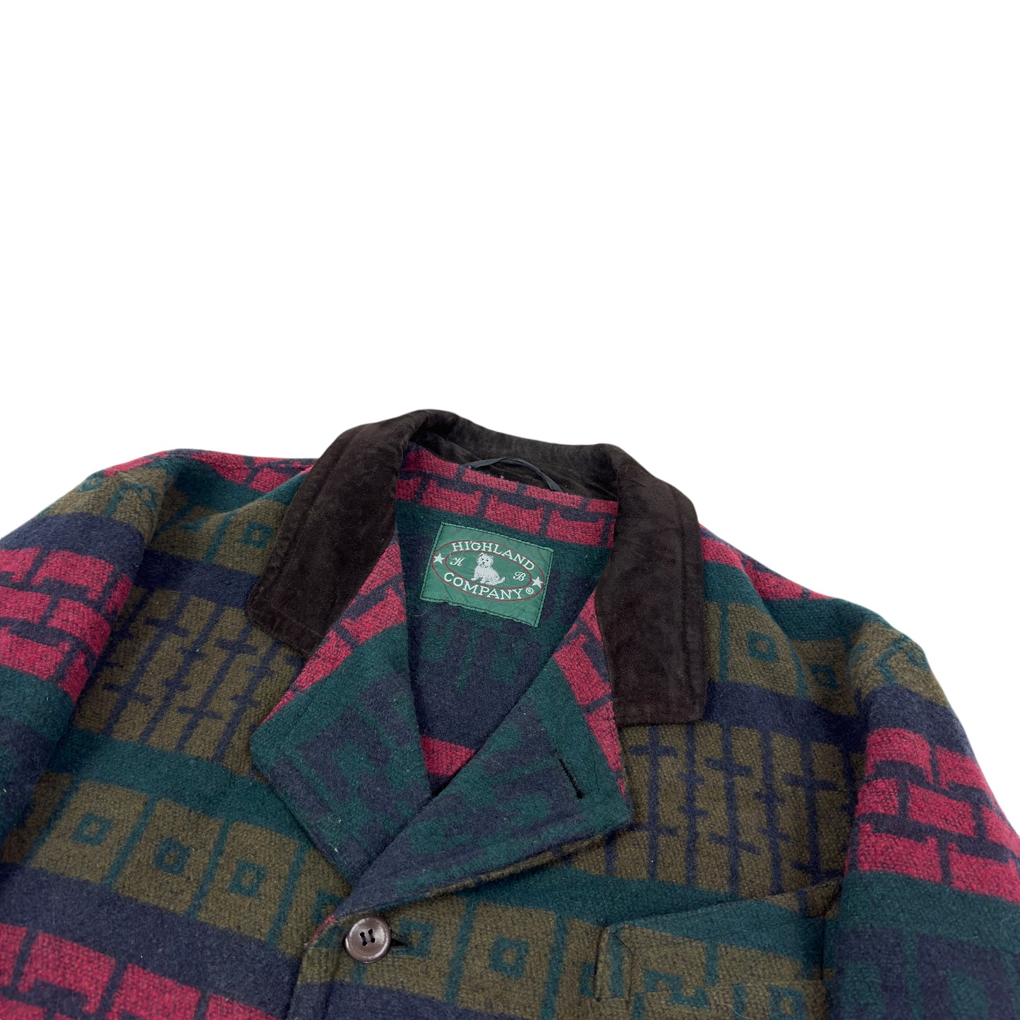 Palton Highland Company Vintage 80% Lână - XL