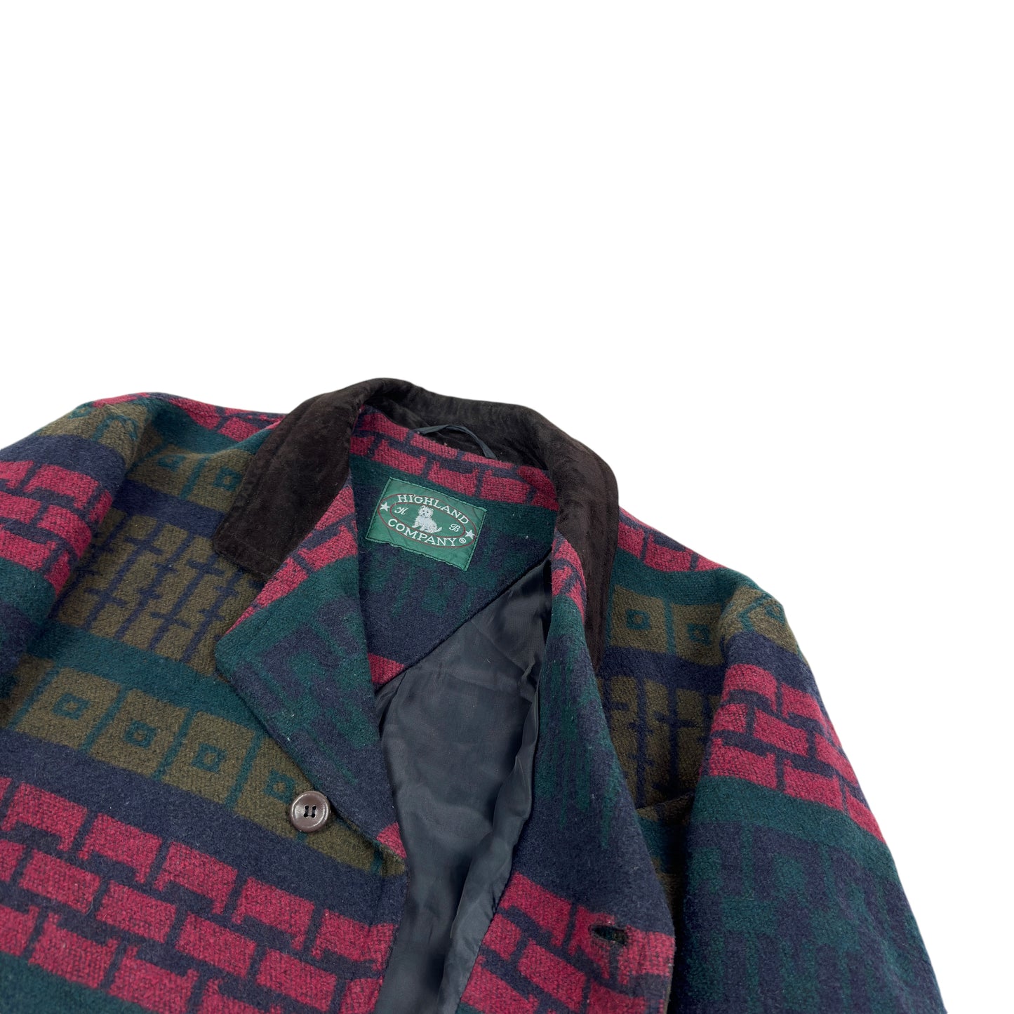 Palton Highland Company Vintage 80% Lână - XL