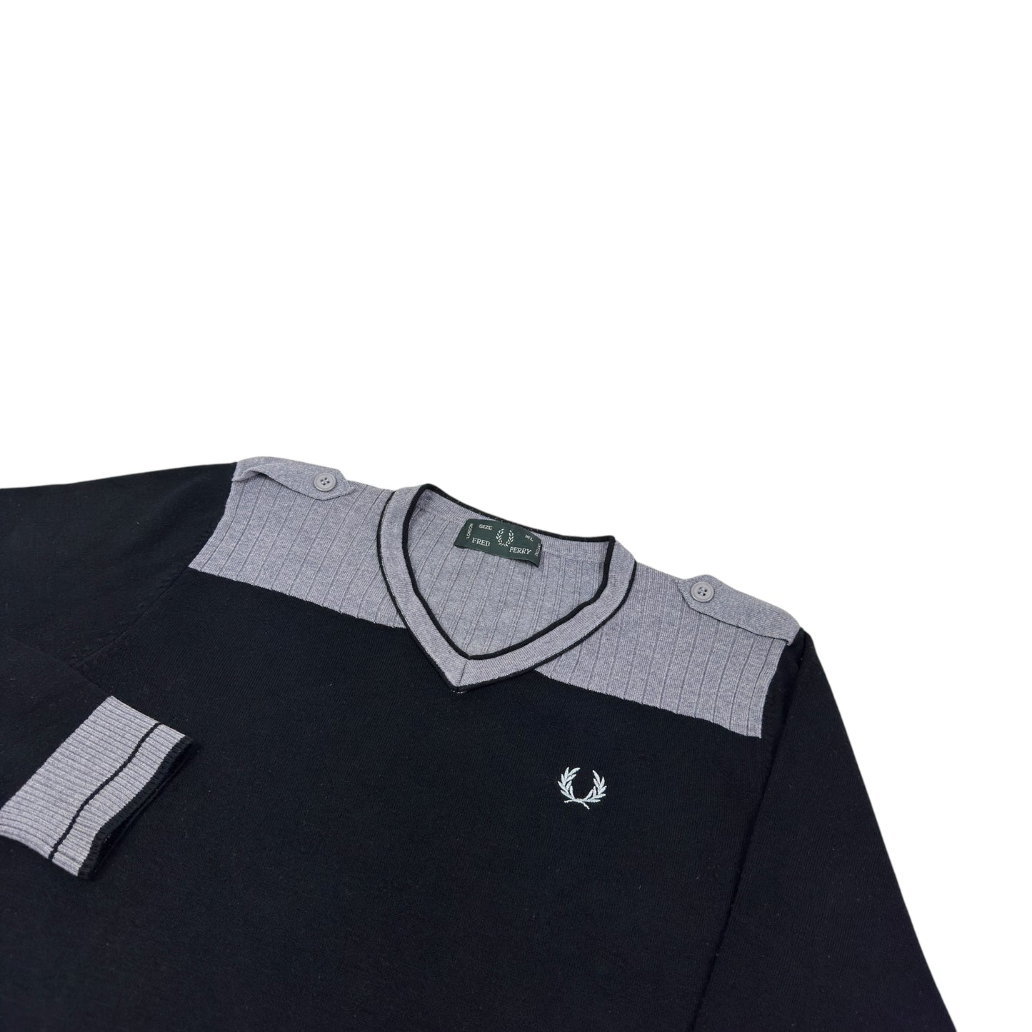 Pulover Fred Perry Vintage 50% Lână 10% Cașmir - XL