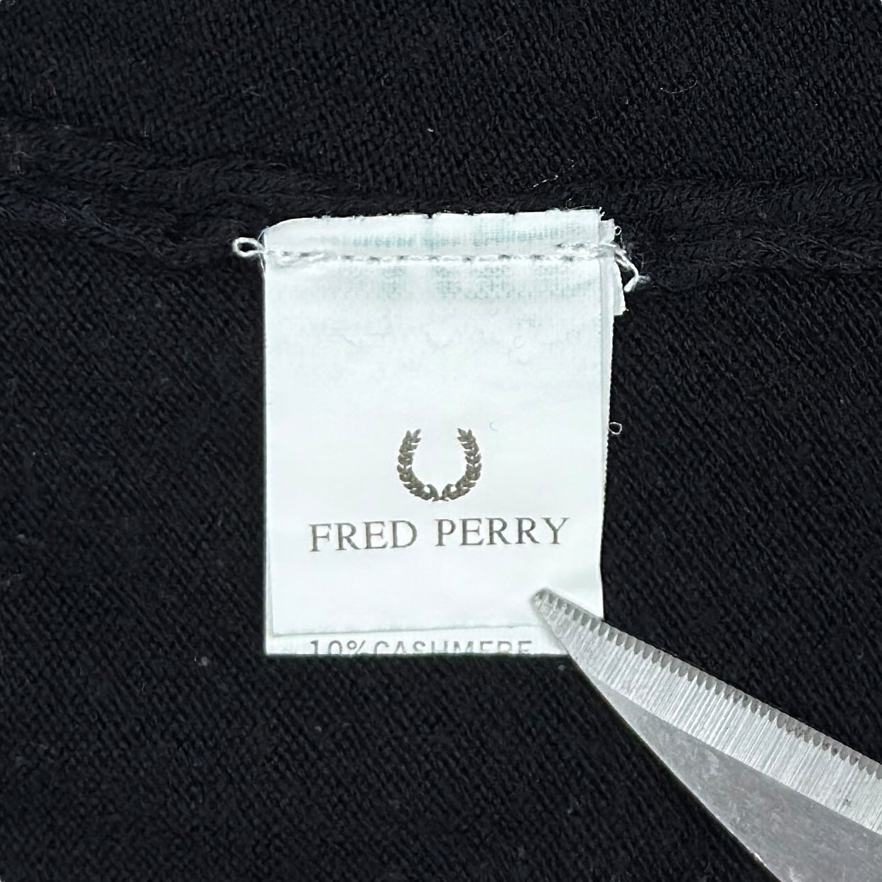 Pulover Fred Perry Vintage 50% Lână 10% Cașmir - XL