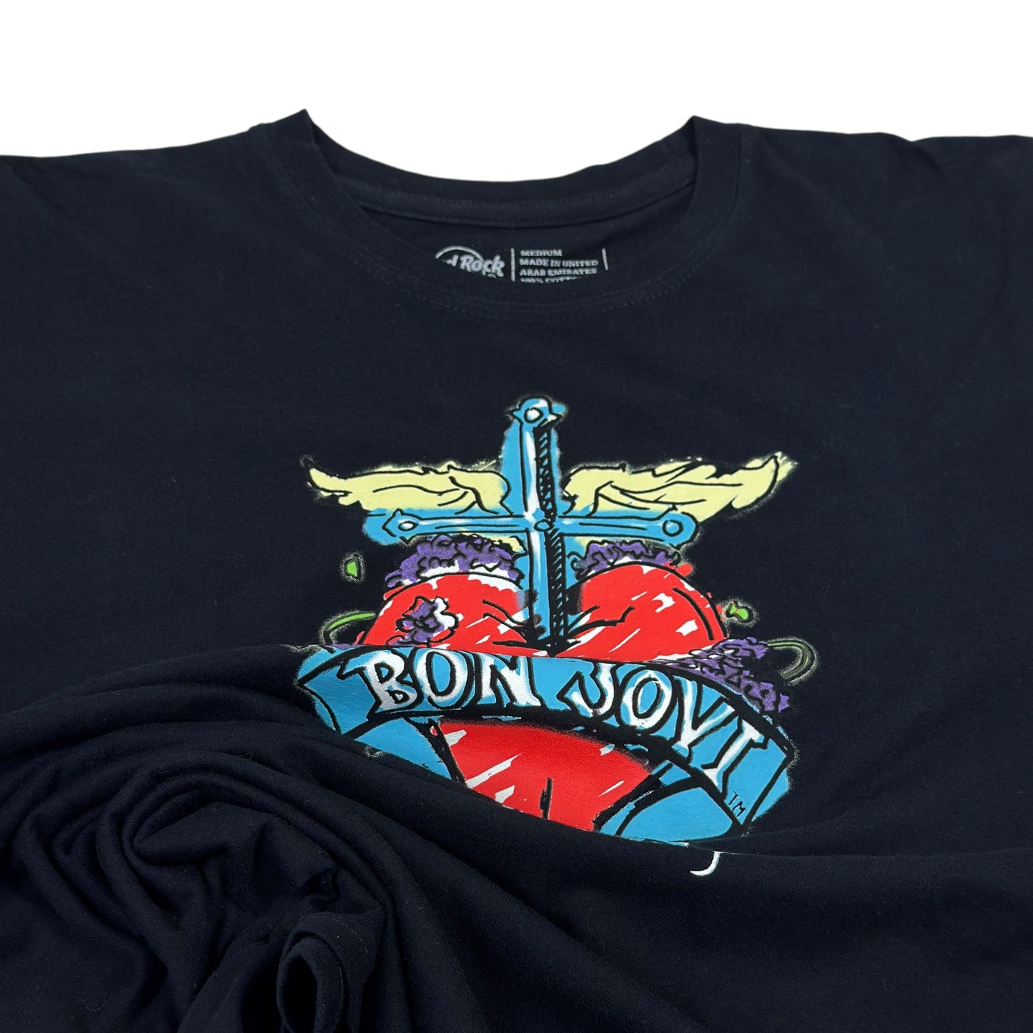 Tricou Hard Rock Cafe Bon Jovi Vintage Din Anul 2008 Femei - M