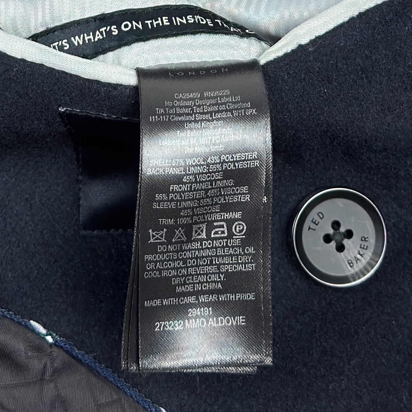 Palton Ted Baker 57% Lână - M