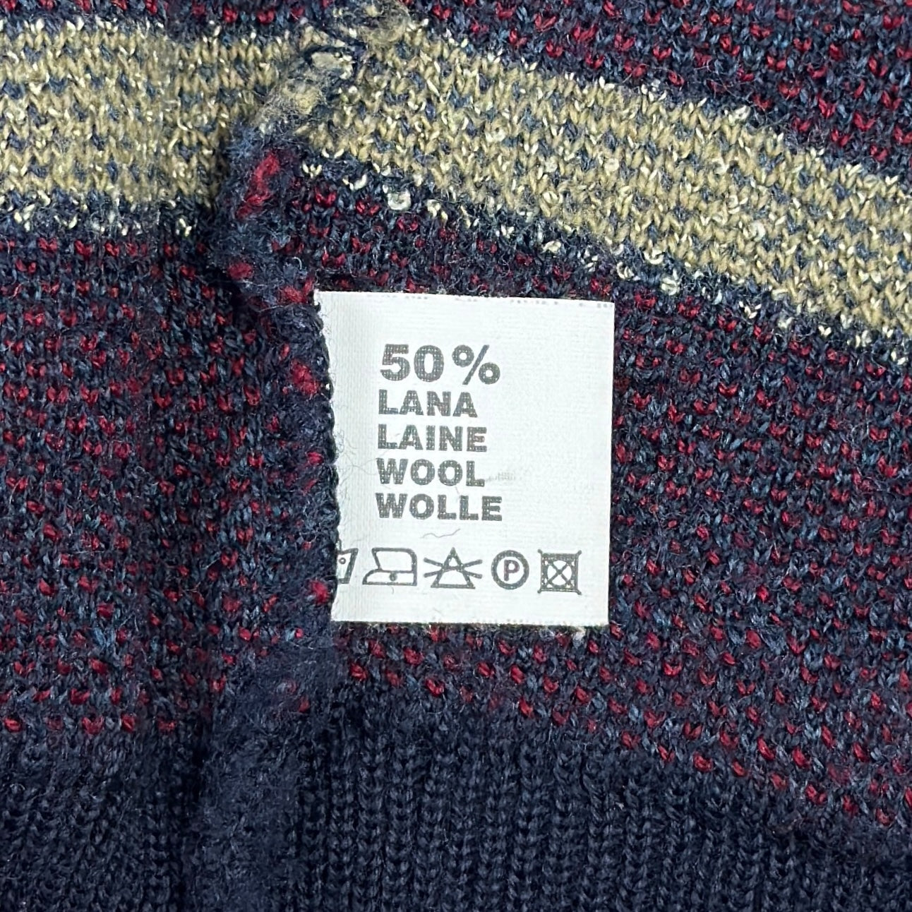 Pulover Vintage 50% Lână - L