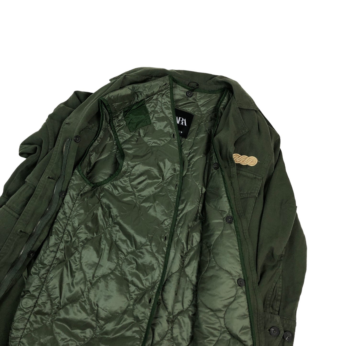 Jachetă Parka Military 2în1 Zara Femei - XL