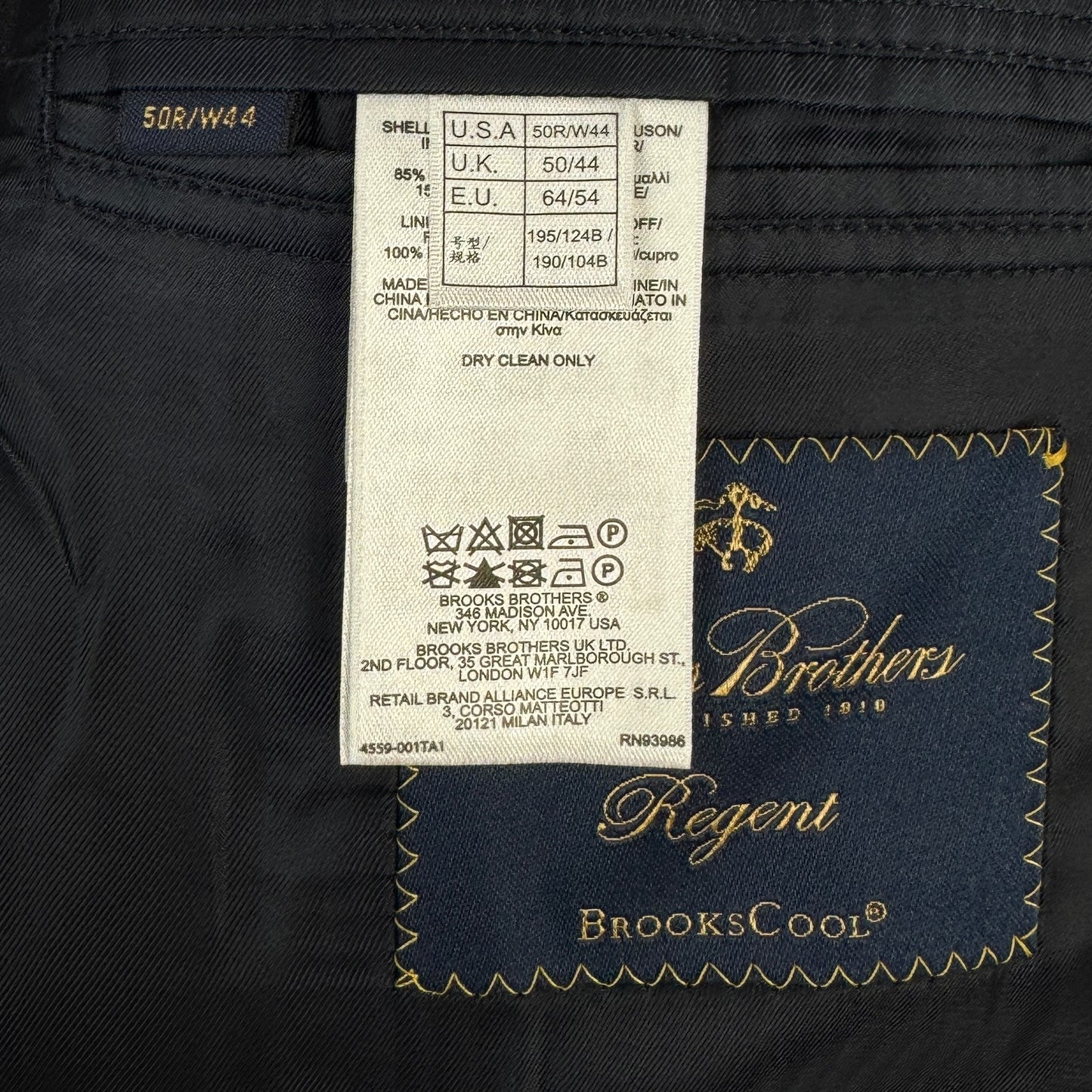 Costum Brooks Brothers 85% Lână - XXL/XXXL