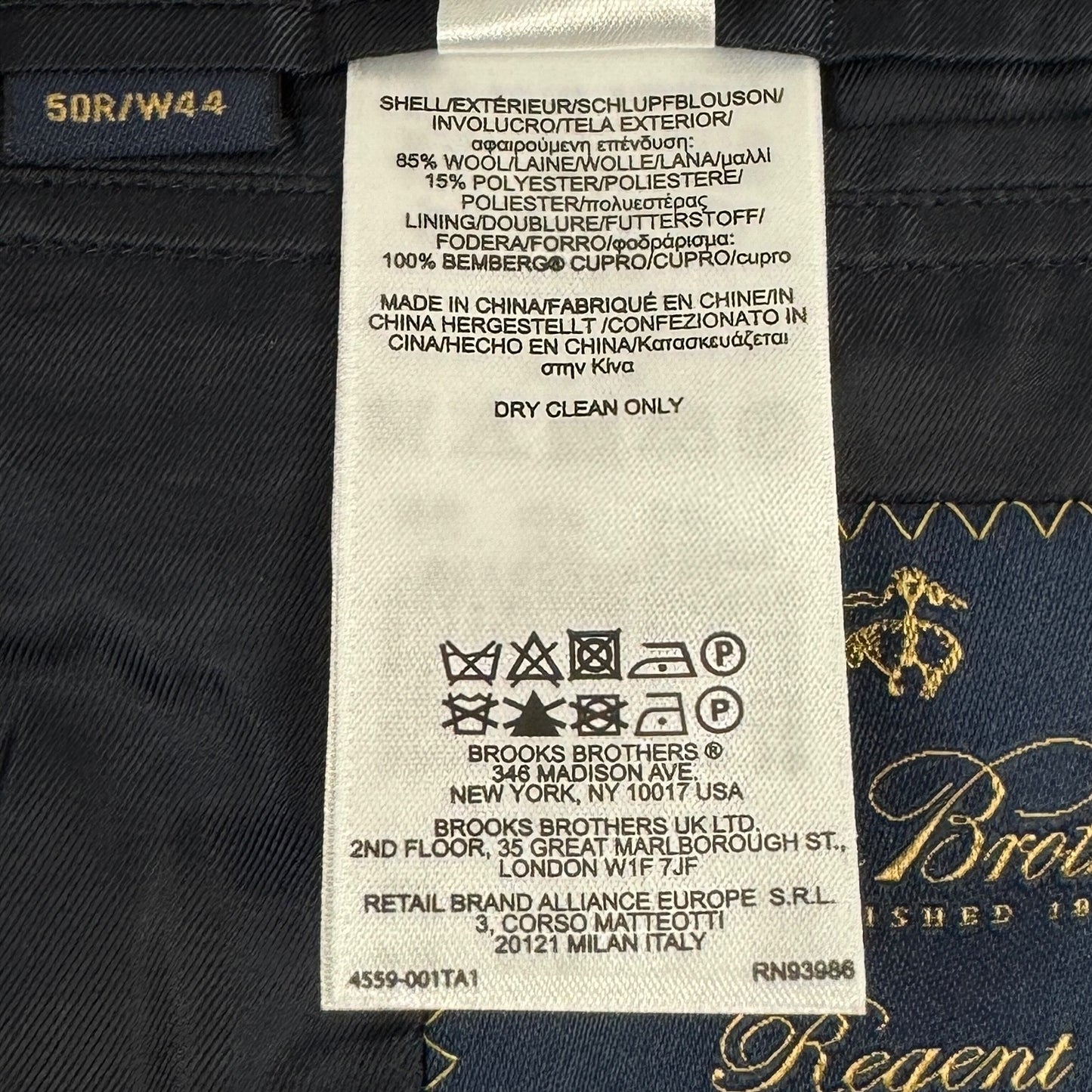 Costum Brooks Brothers 85% Lână - XXL/XXXL