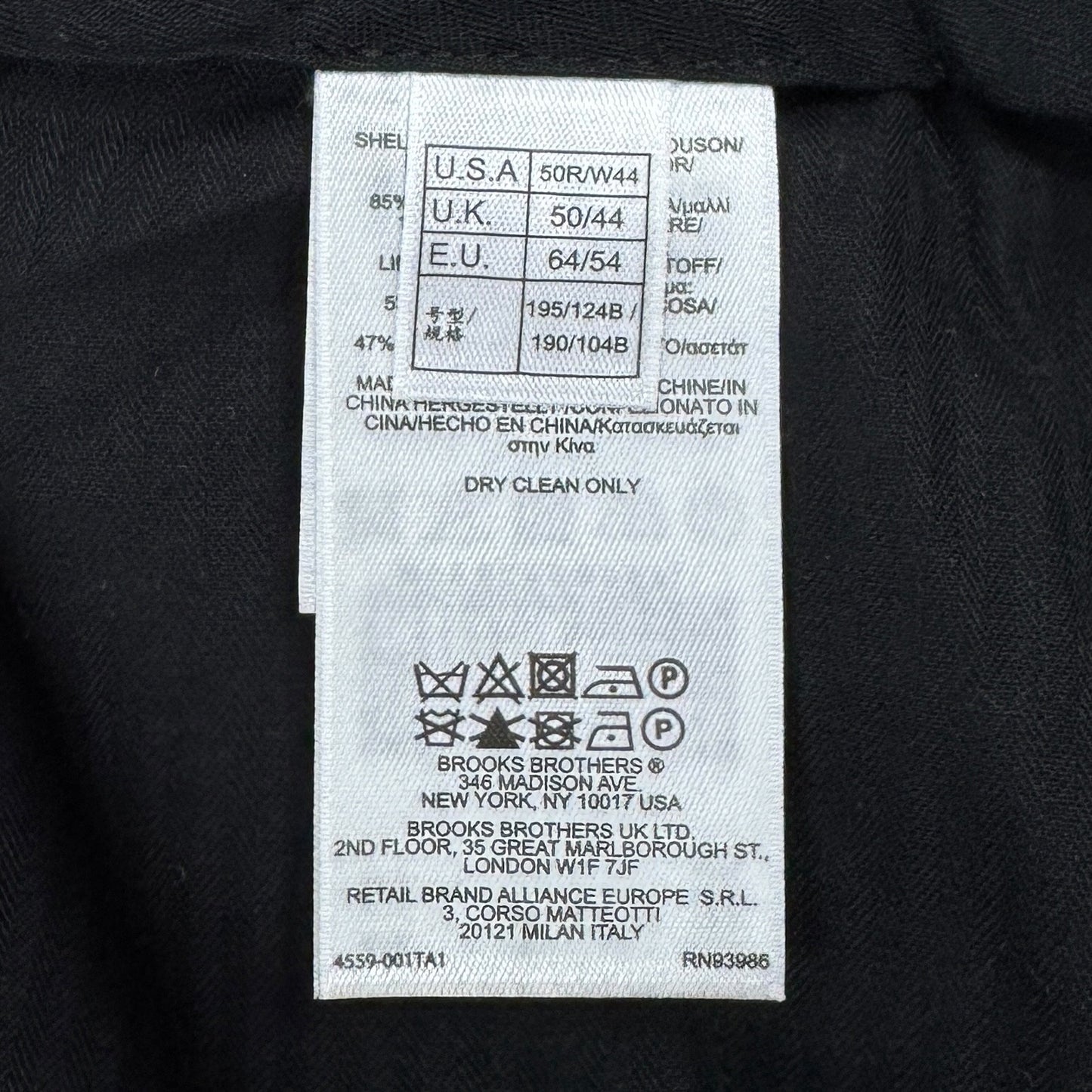 Costum Brooks Brothers 85% Lână - XXL/XXXL