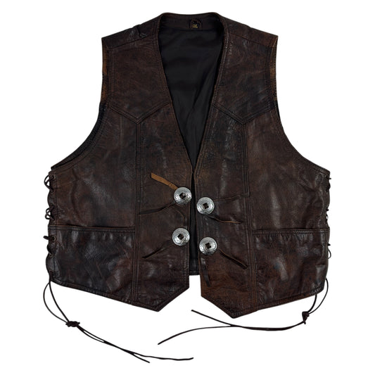 Vestă Vintage 100% Piele - L/XL