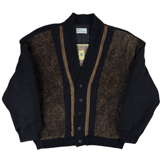 Jachetă Bizzarro Vintage 70% Lână Alpaca + Piele - XXL/XXXL
