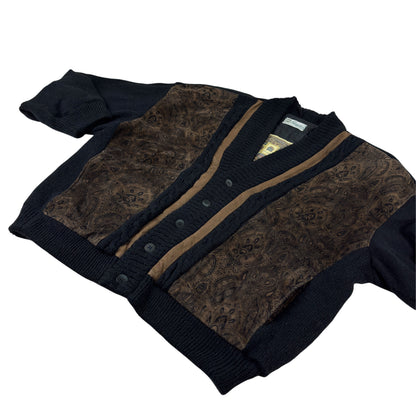 Jachetă Bizzarro Vintage 70% Lână Alpaca + Piele - XXL/XXXL