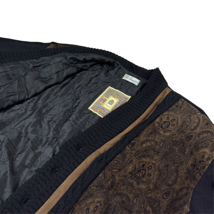 Jachetă Bizzarro Vintage 70% Lână Alpaca + Piele - XXL/XXXL