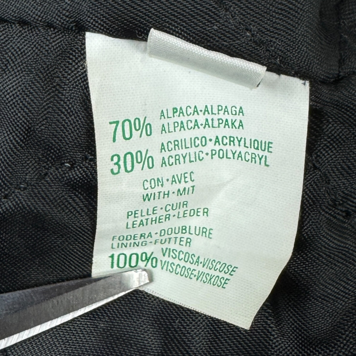 Jachetă Bizzarro Vintage 70% Lână Alpaca + Piele - XXL/XXXL