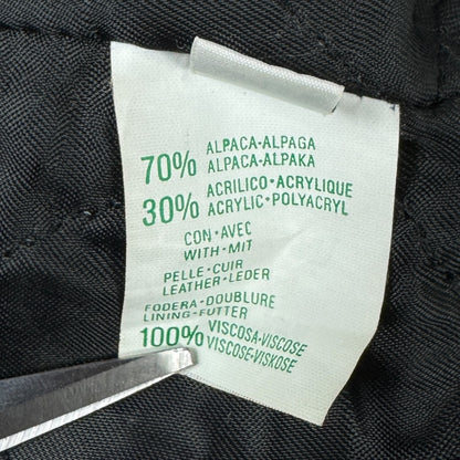 Jachetă Bizzarro Vintage 70% Lână Alpaca + Piele - XXL/XXXL