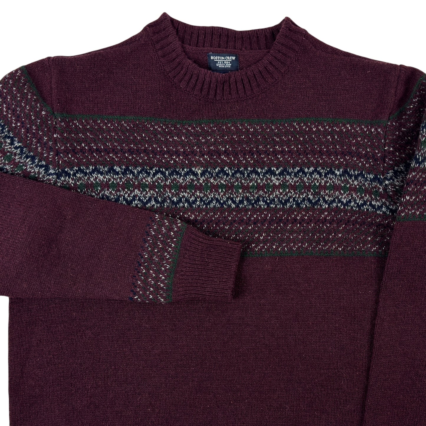 Pulover Boston Crew 80% Lână - M