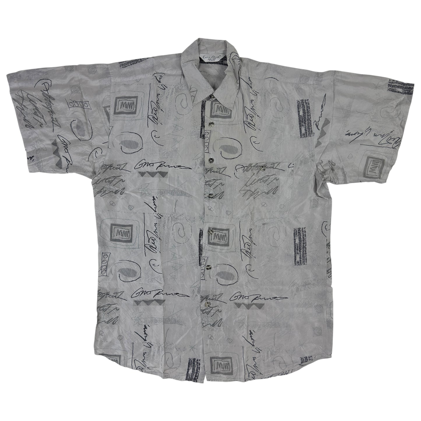 Cămașă Enrico Amati Vintage 100% Mătase - L/XL