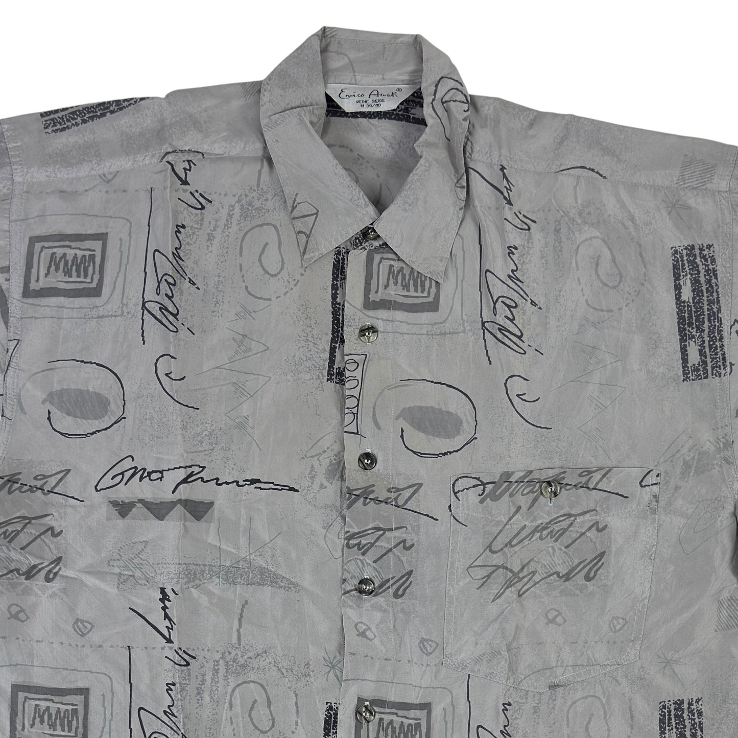 Cămașă Enrico Amati Vintage 100% Mătase - L/XL