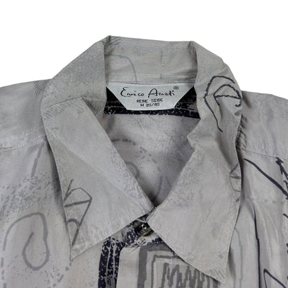 Cămașă Enrico Amati Vintage 100% Mătase - L/XL