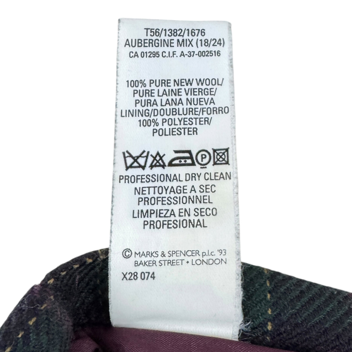 Fustă Marks&Spencer Vintage Femei 100% Lână - L/XL
