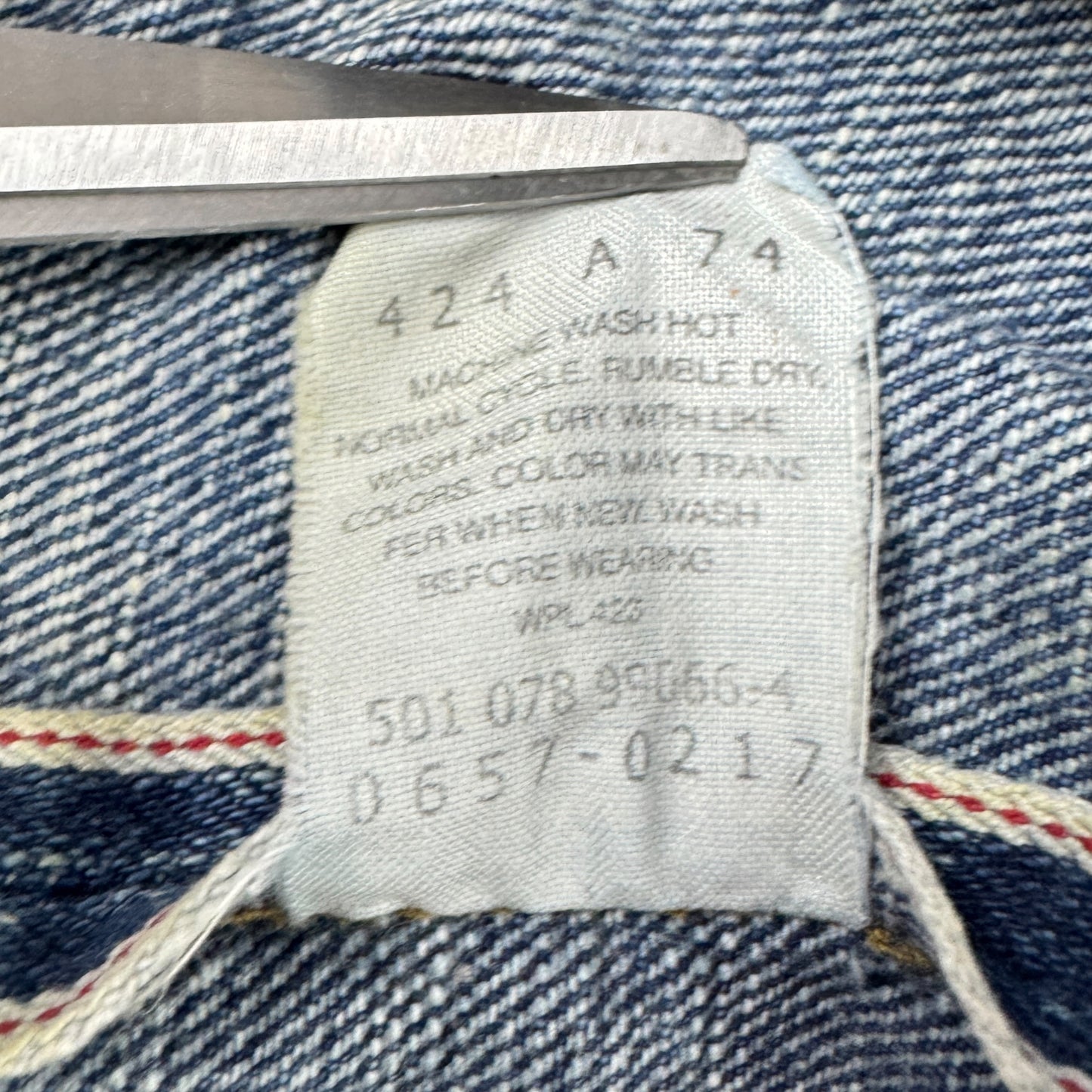 Blugi Scurți Levi's 501 Selvedge Vintage 90s Femei - W26