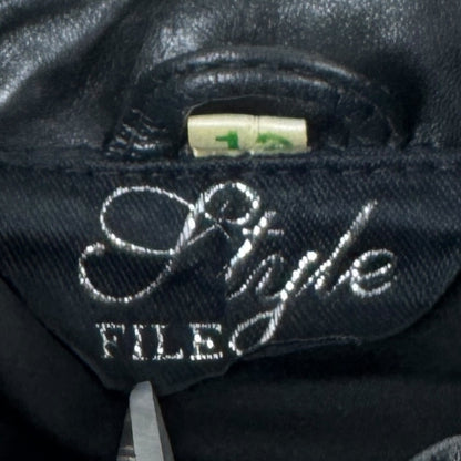 Jachetă Style File Vintage Femei 100% Piele - M