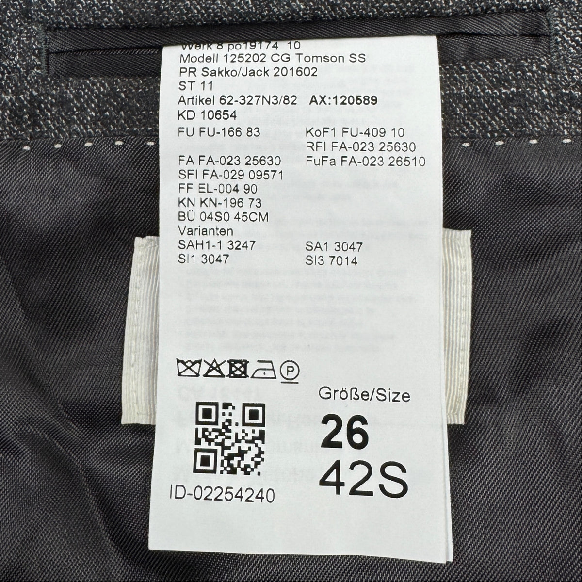 Sacou Carl Gross x Loro Piana 100% Lână - L