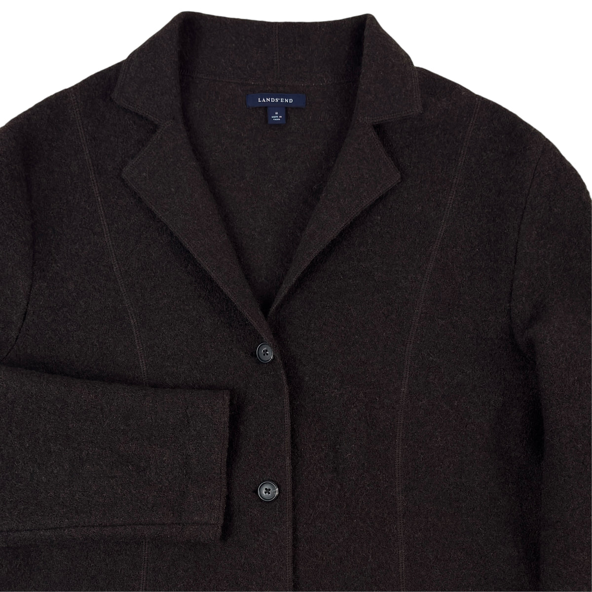 Jachetă Lands'End Femei 100% Lână - XL/XXL