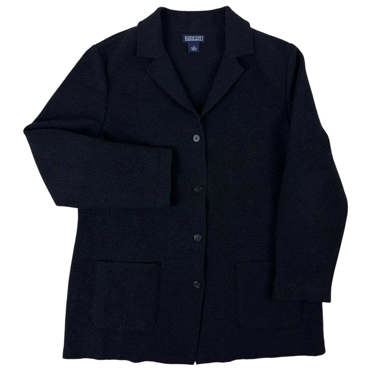 Jachetă Lands'End Femei 100% Lână - XL/XXL