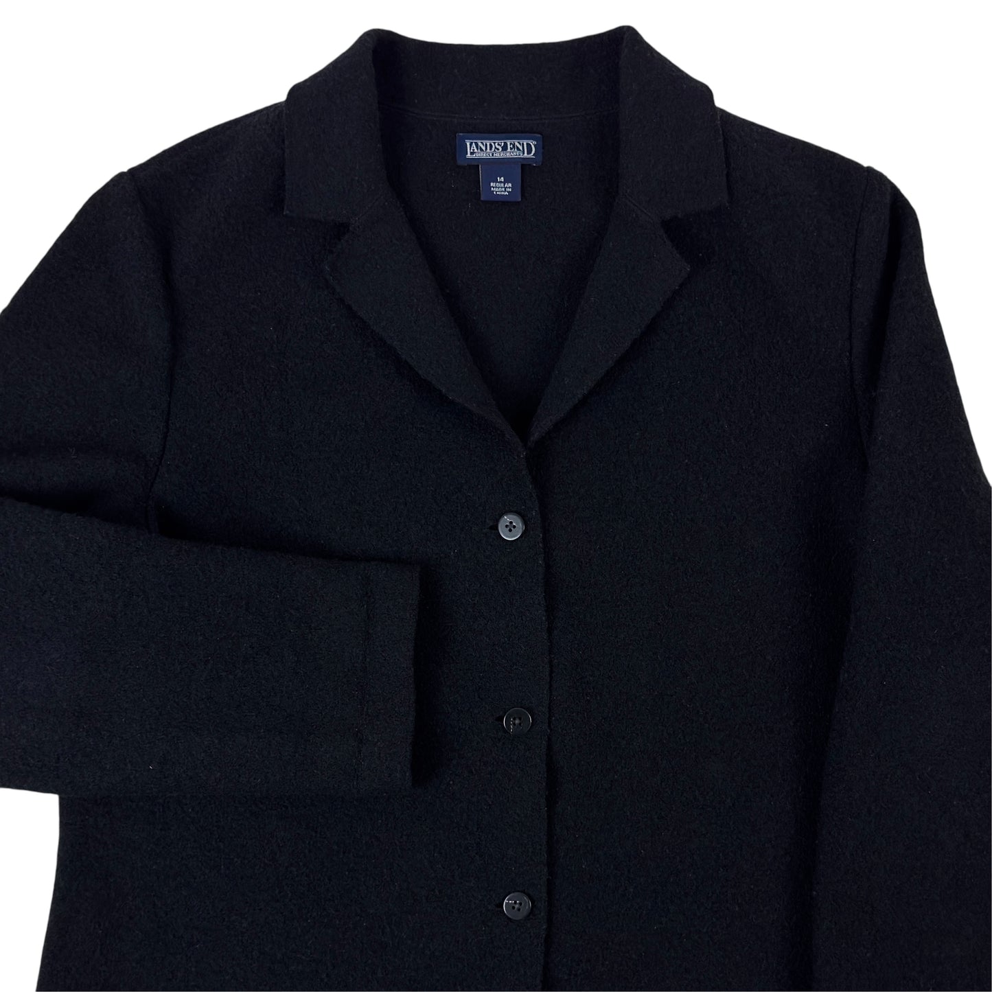 Jachetă Lands'End Femei 100% Lână - XL/XXL