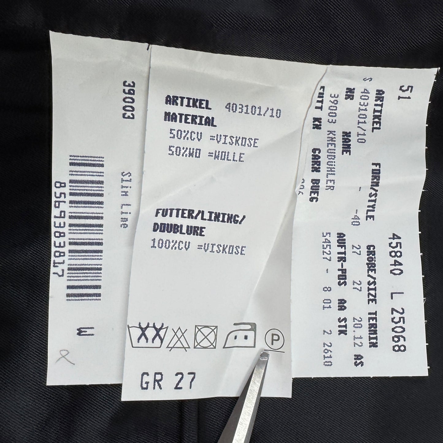 Costum Wilvorst 50% Lână - L/XL