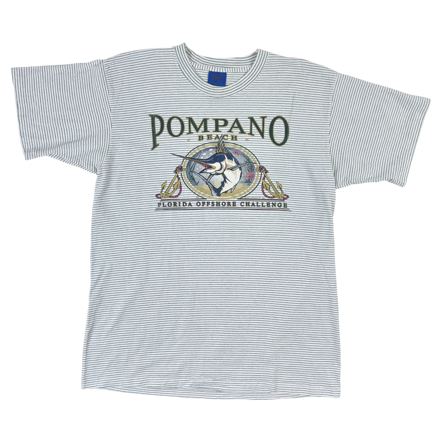 Tricou Pompano Beach Single Stitch Vintage Din Anul 1994 - L/XL