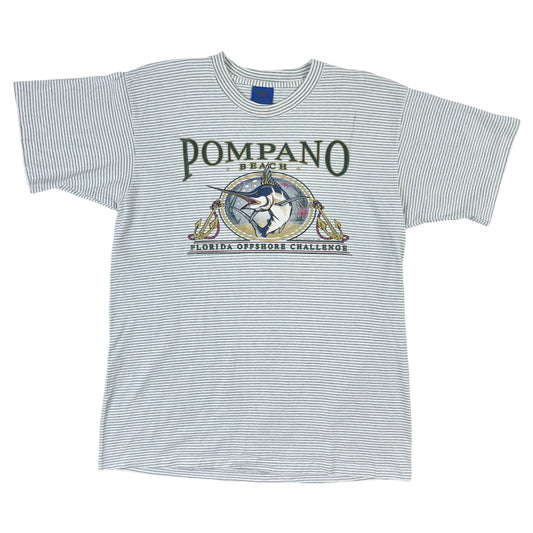 Tricou Pompano Beach Single Stitch Vintage Din Anul 1994 - L/XL