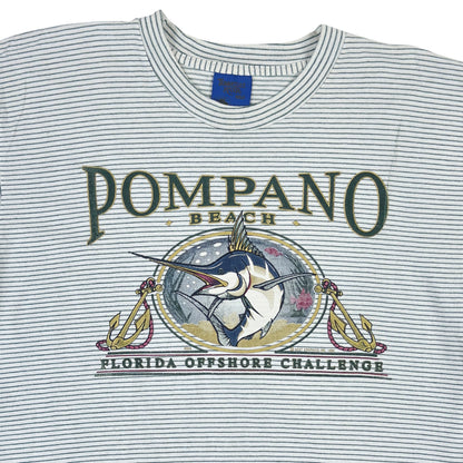 Tricou Pompano Beach Single Stitch Vintage Din Anul 1994 - L/XL
