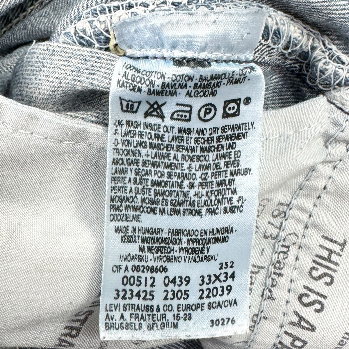 Blugi Levi's 512 Vintage Din Anul 2005 - W33/L34