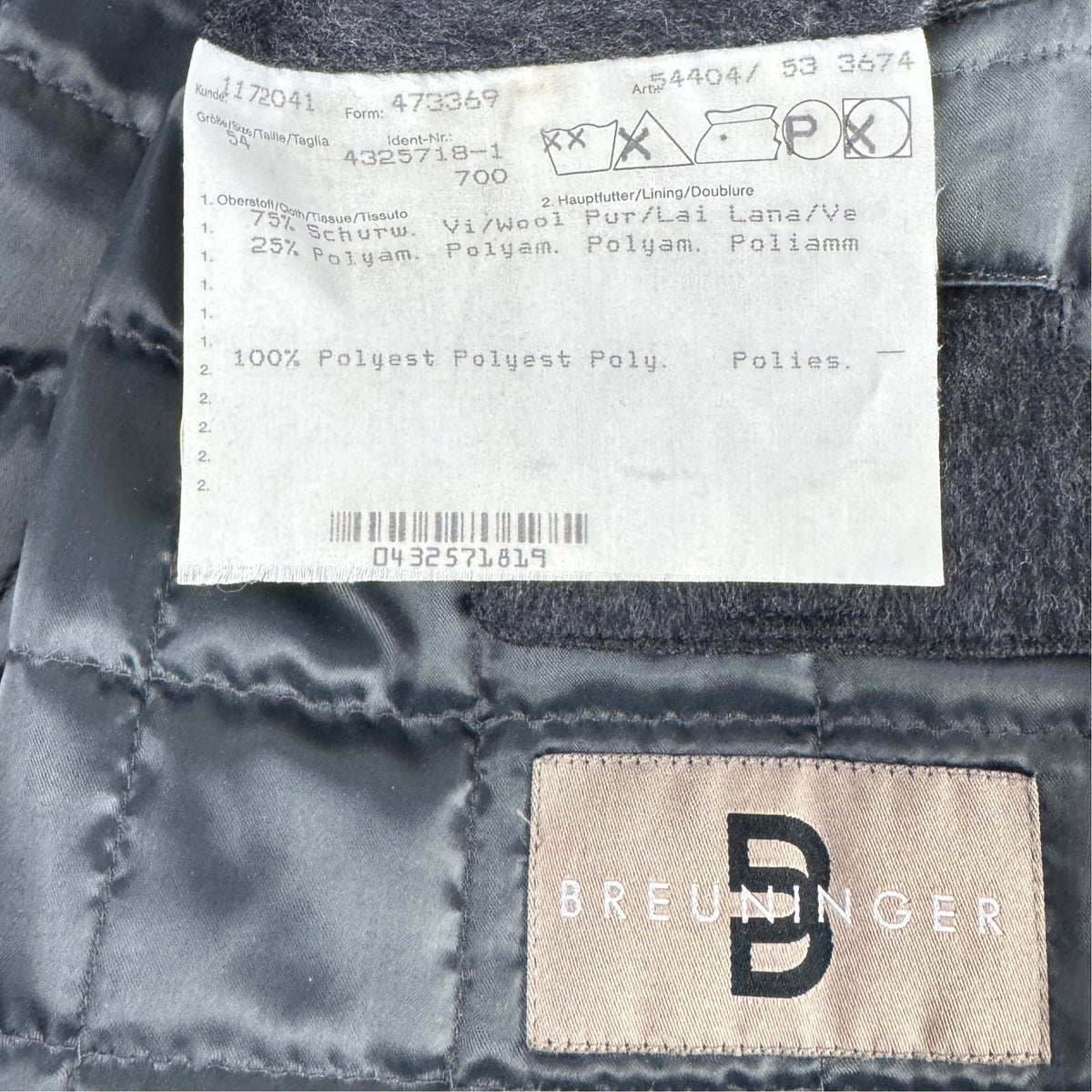 Geacă Parka Bugatti 75% Lână - XXL