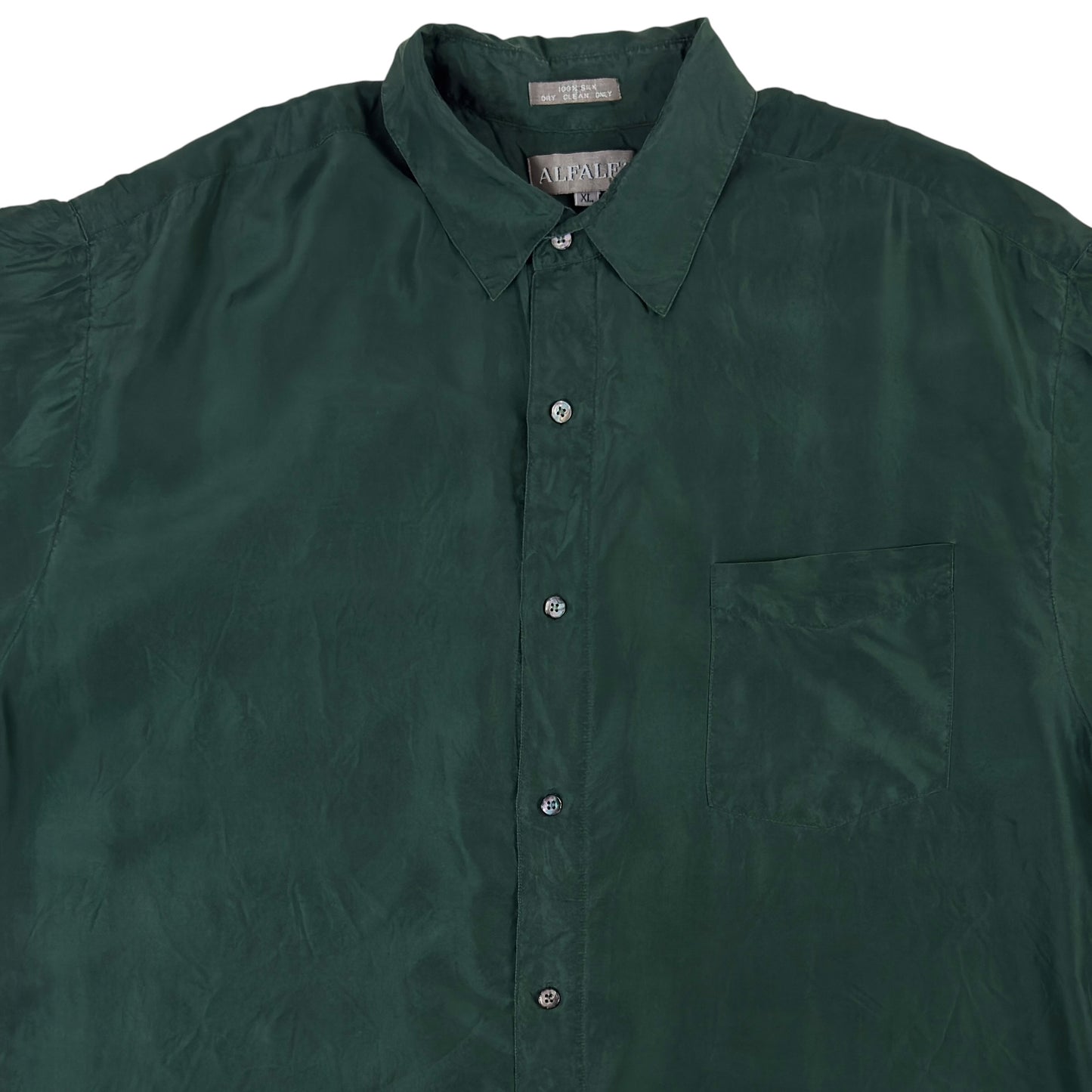 Cămașă ALFALFA Vintage 100% Mătase - XXL/XXXL