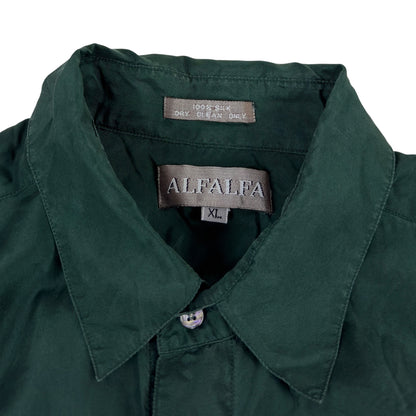 Cămașă ALFALFA Vintage 100% Mătase - XXL/XXXL