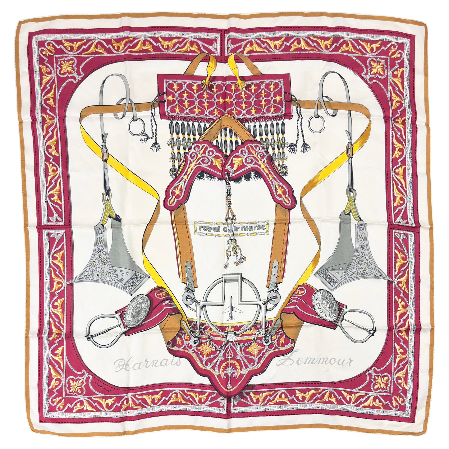 Eșarfă HERMES Vintage 70s 80s 100% Mătase