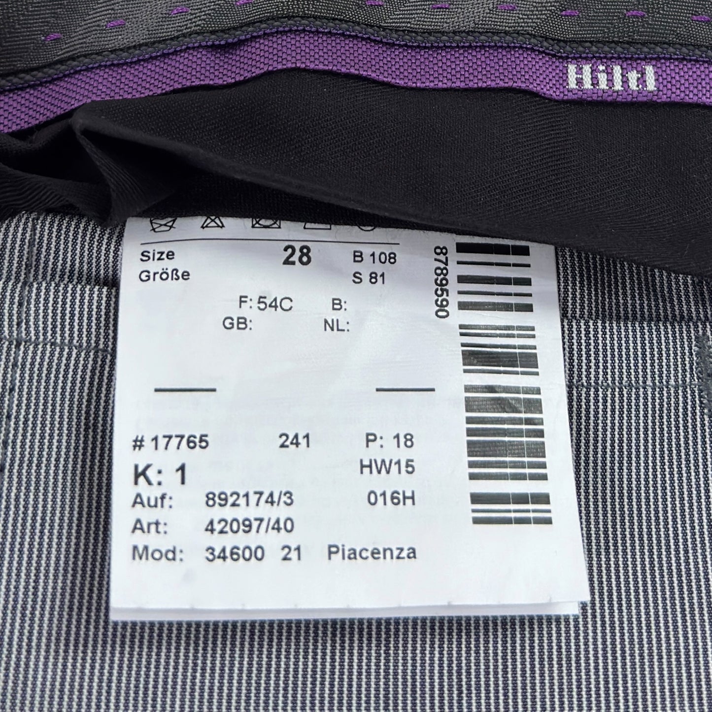 Pantaloni HILTL x Vitale Barberis Cononico 90% Lână 10% Caşmir - W42/L32