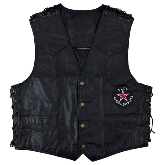 Vestă URSS CCCP Vintage 100% Piele - M/L