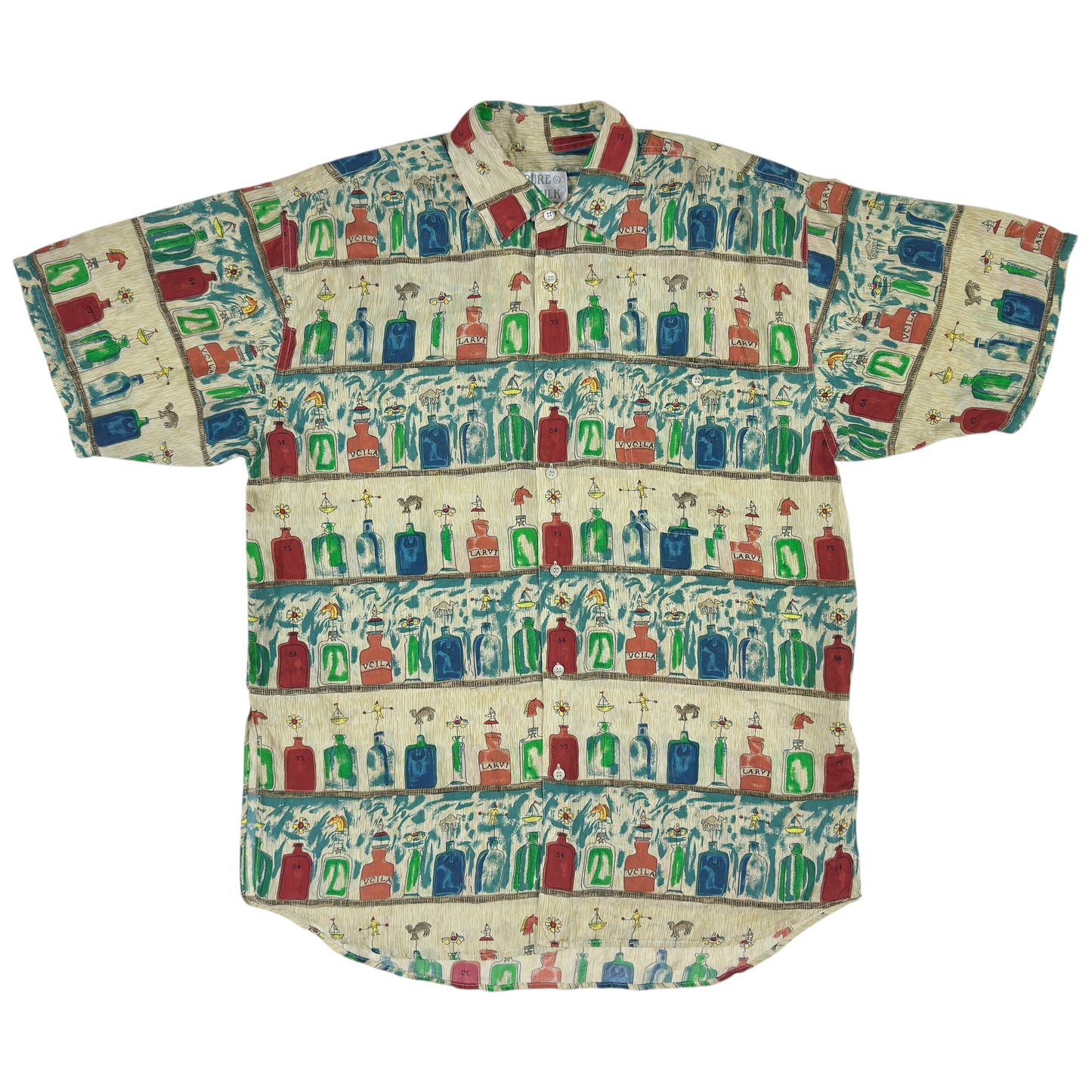 Cămașă Pure Silk Vintage 100% Mătase - L/XL