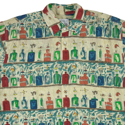 Cămașă Pure Silk Vintage 100% Mătase - L/XL