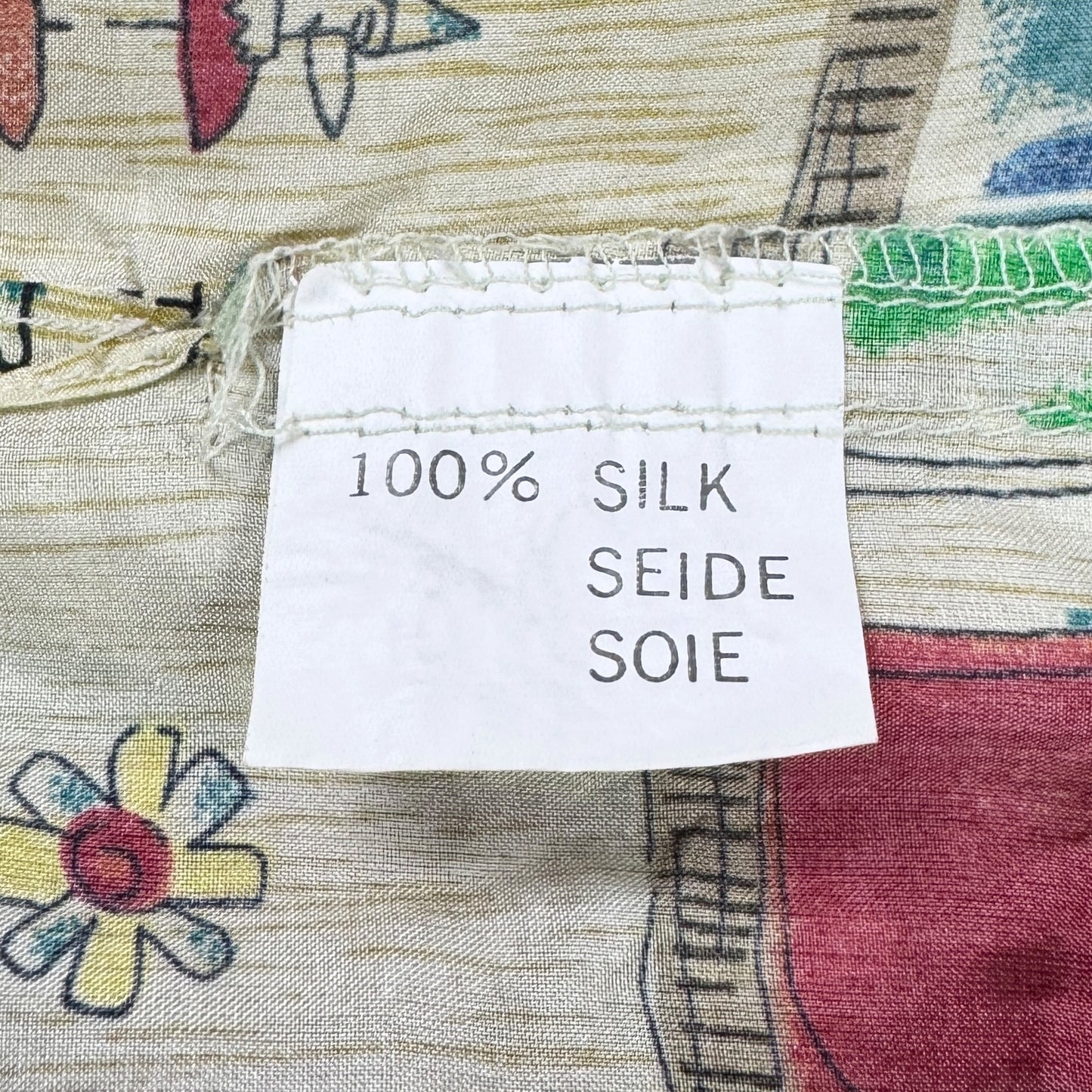 Cămașă Pure Silk Vintage 100% Mătase - L/XL