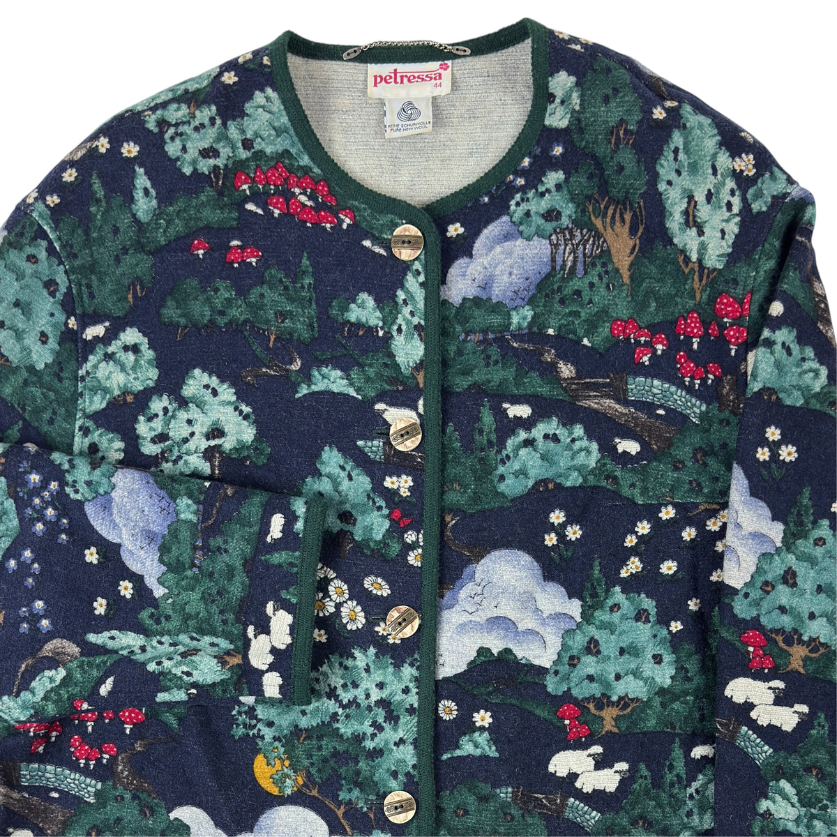 Jachetă Petressa Femei Vintage 100% Lână - L/XL