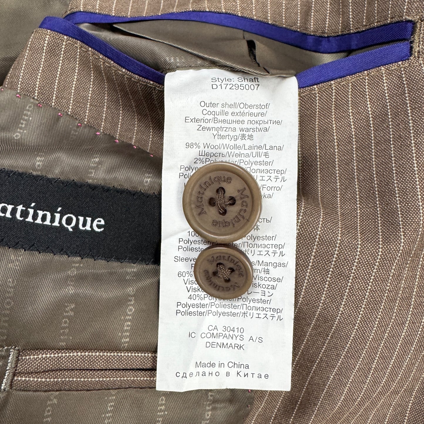 Costum Matinique 98% Lână - M/L