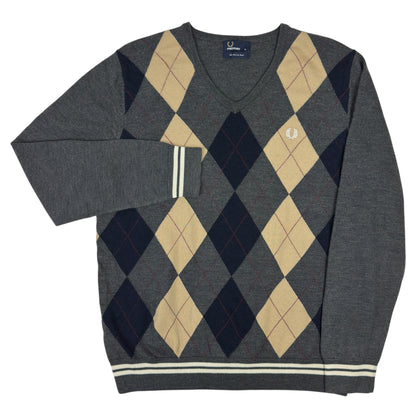 Pulover Fred Perry 100% Lână - L